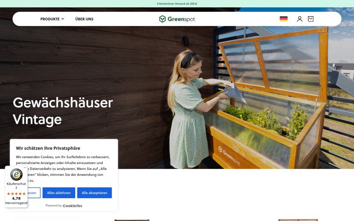 Screenshot of greenspot.de