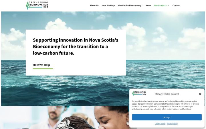 Screenshot of greenspringbio.ca