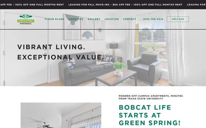 Screenshot of greenspringsm.com