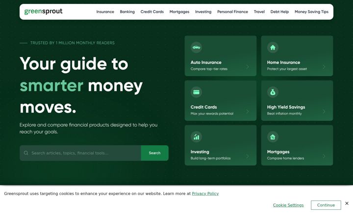 Screenshot of greensprout.com