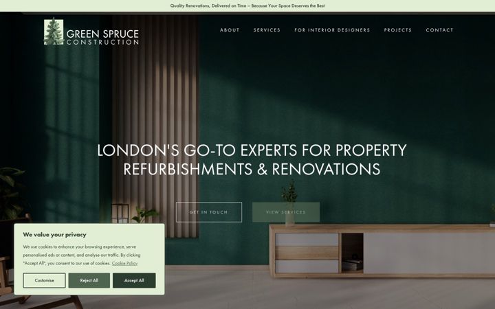 Screenshot of greenspruce.co.uk