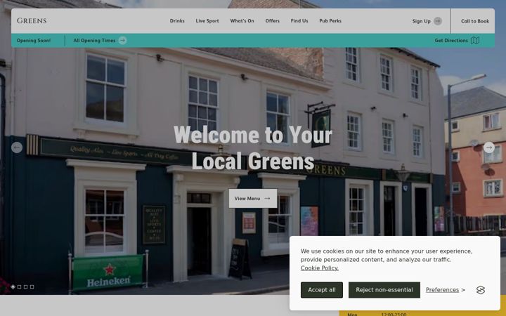 Screenshot of greenssportsbardumfries.co.uk