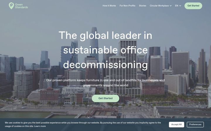 Screenshot of greenstandards.com