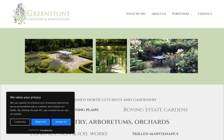 Screenshot of greenstone-landscaping.co.uk