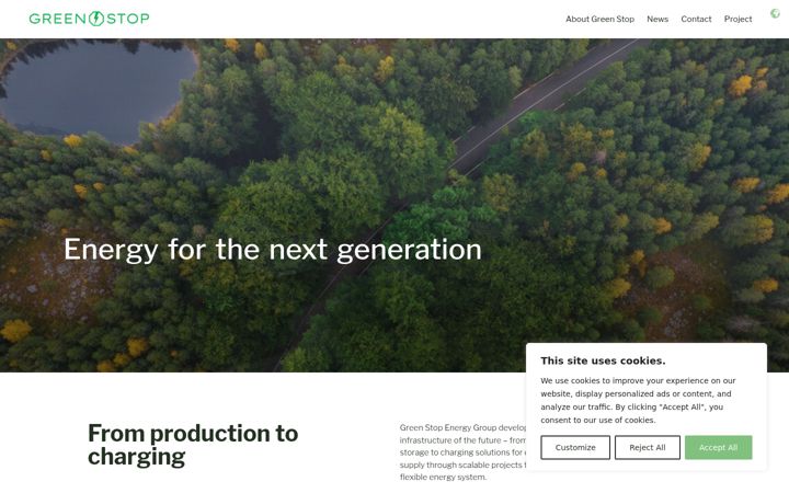 Screenshot of greenstop.se