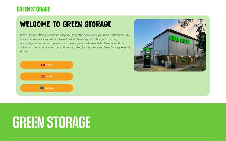 Screenshot of greenstorage.com