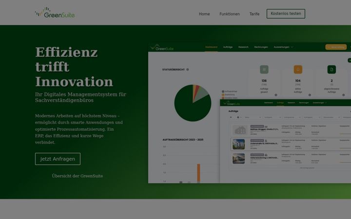 Screenshot of greensuite.eu