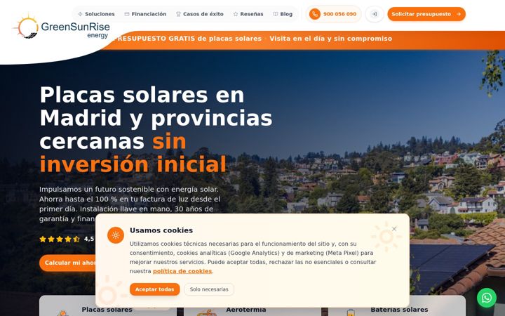 Screenshot of greensunriseenergy.com