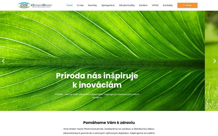 Screenshot of greenswan.sk
