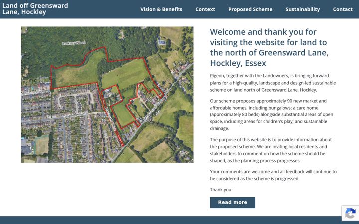 Screenshot of greenswardlanehockley.co.uk