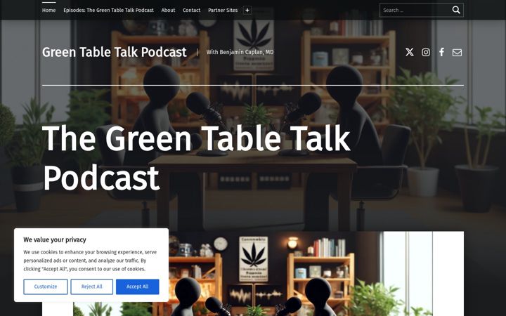 Screenshot of greentabletalkpodcast.com