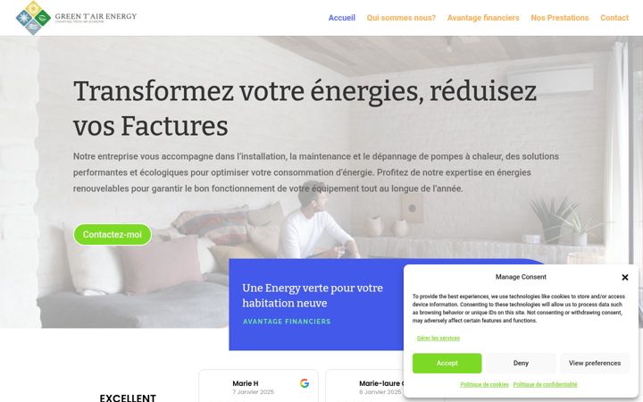 Screenshot of greentairenergy.fr