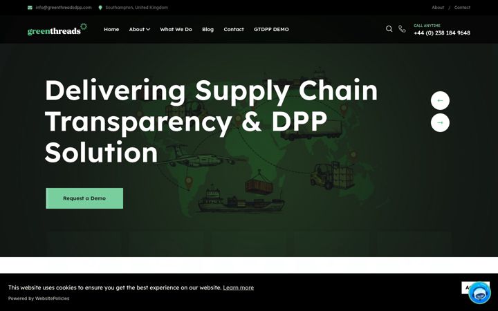 Screenshot of greenthreadsdpp.com