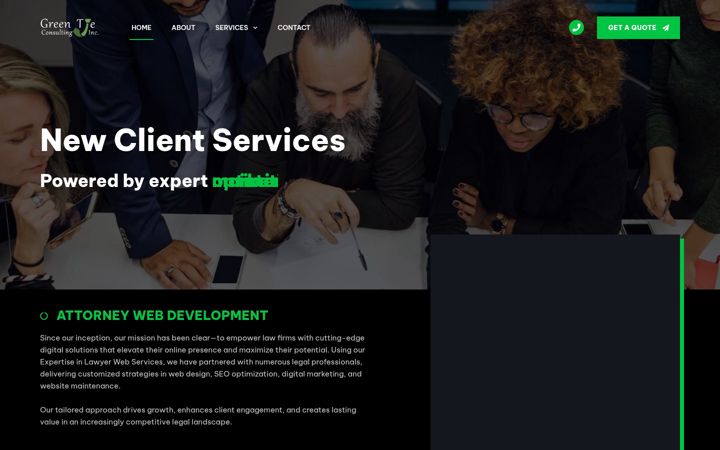 Screenshot of greentieconsulting.com
