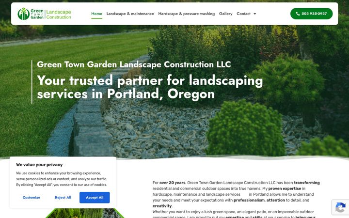 Screenshot of greentowngardenpdx.com