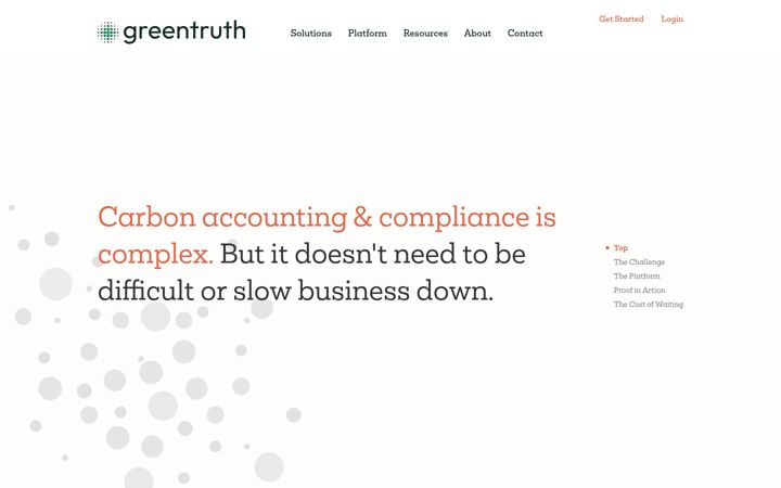 Screenshot of greentruth.com