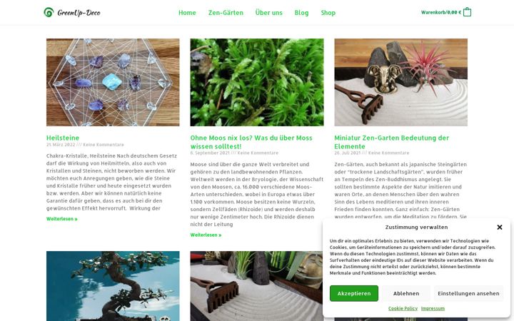 Screenshot of greenup-deco.de