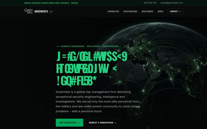 Screenshot of greenvetsllc.com