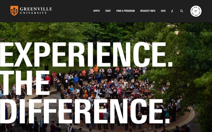 Screenshot of greenville.edu