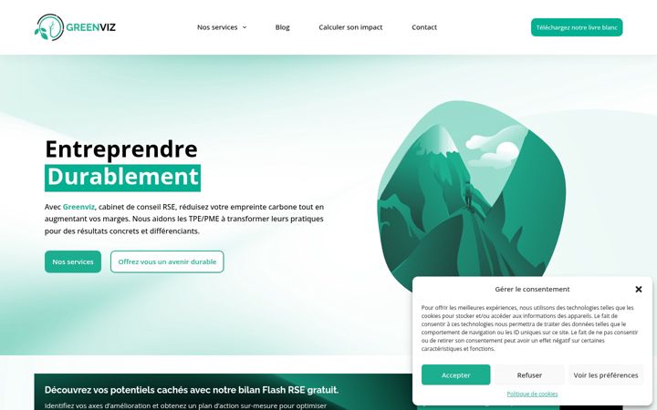 Screenshot of greenviz.fr