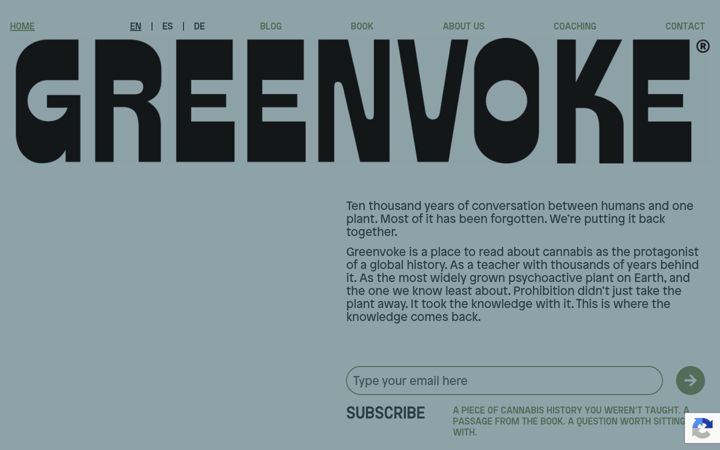 Screenshot of greenvoke.com
