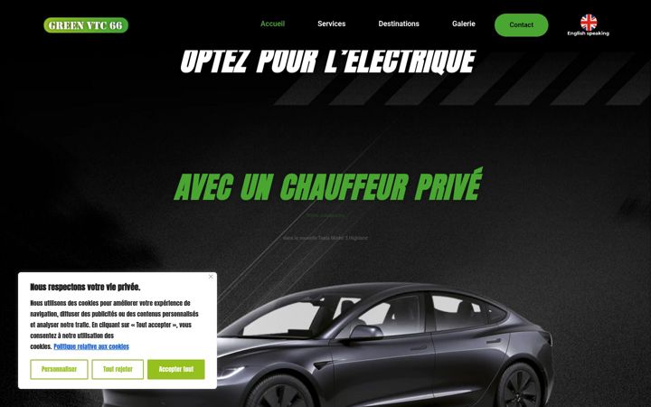 Screenshot of greenvtc66.fr