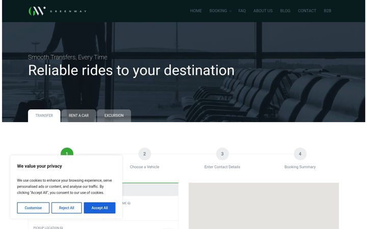 Screenshot of greenway-travel.net