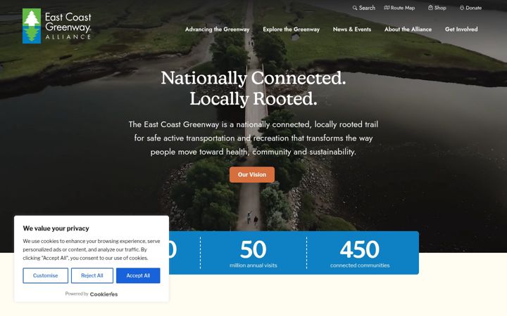 Screenshot of greenway.org