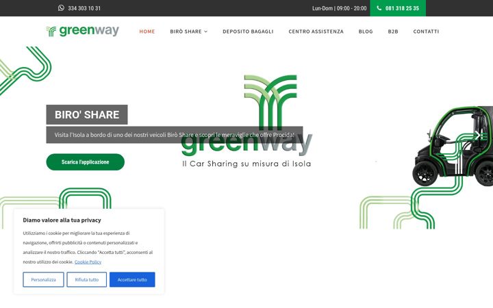 Screenshot of greenwayprocida.it