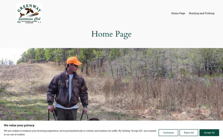 Screenshot of greenwaysportsmanclub.com