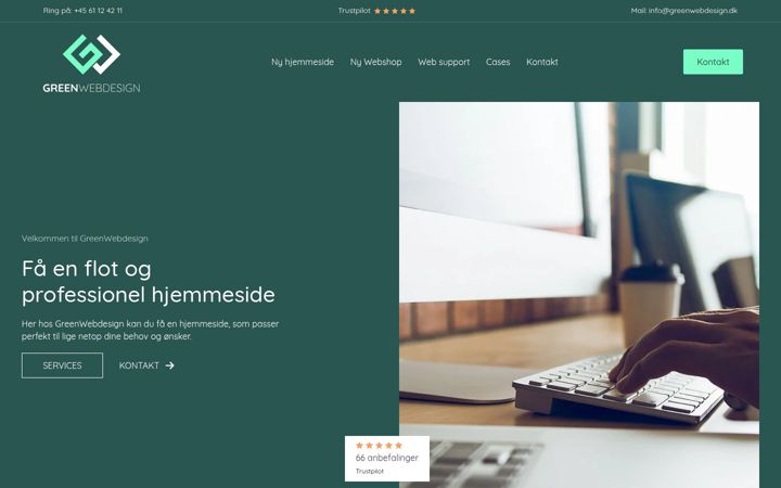 Screenshot of greenwebdesign.dk