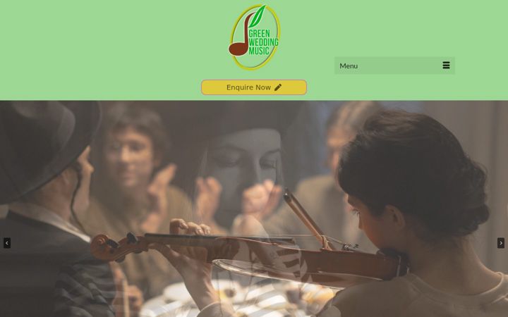 Screenshot of greenweddingmusic.co.uk