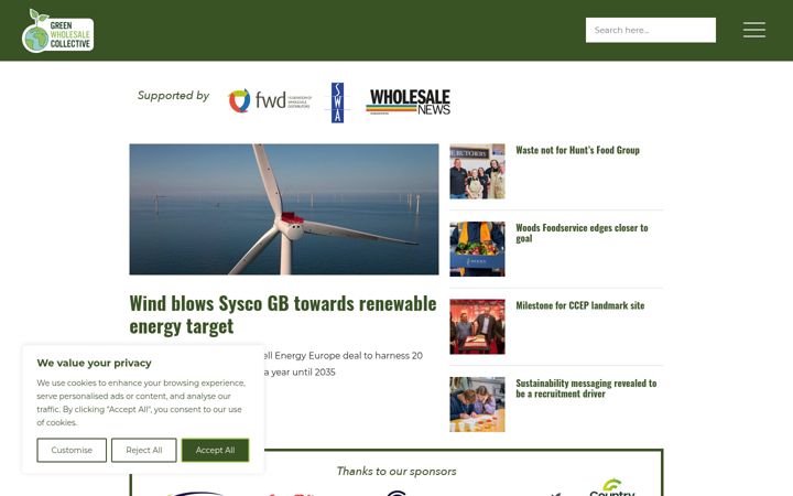 Screenshot of greenwholesalecollective.com