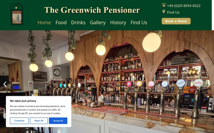 Screenshot of greenwichpensioner.co.uk