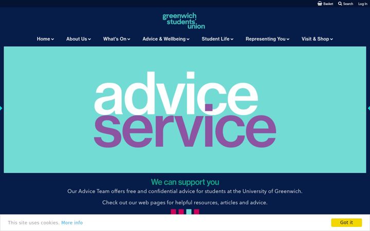 Screenshot of greenwichsu.co.uk