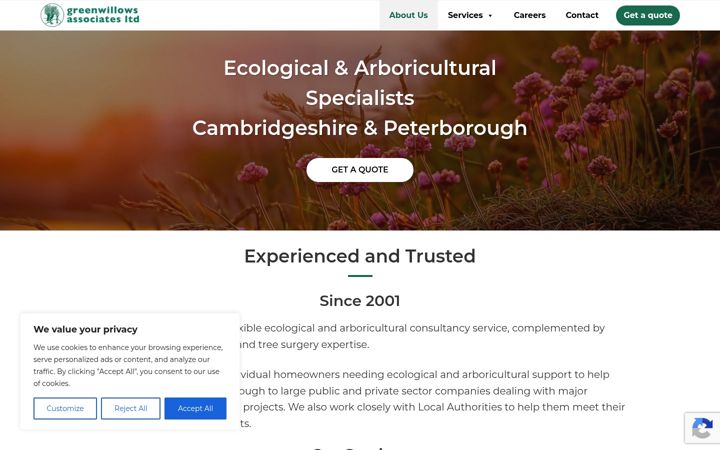 Screenshot of greenwillowsassociates.co.uk