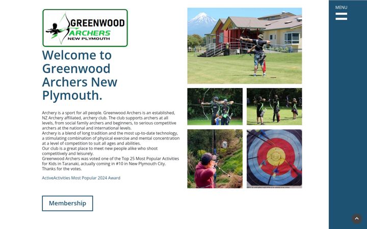 Screenshot of greenwoodarchers.co.nz
