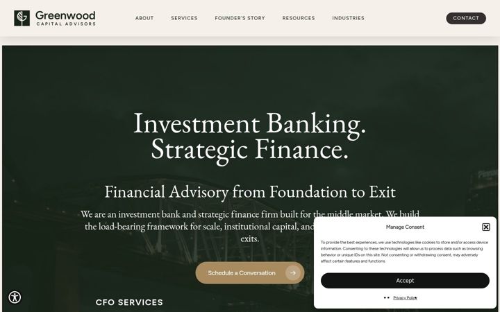 Screenshot of greenwoodcapitaladvisors.com