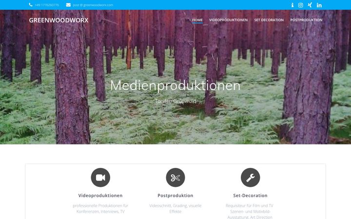 Screenshot of greenwoodworx.com