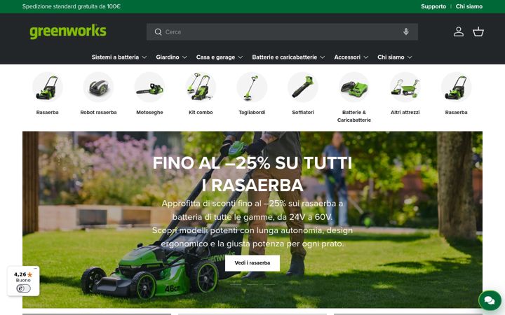 Screenshot of greenworkstools.it