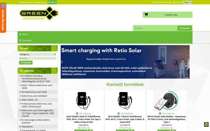 Screenshot of greenx.hu