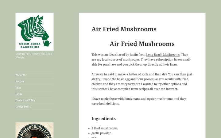 Screenshot of greenzebragardening.com