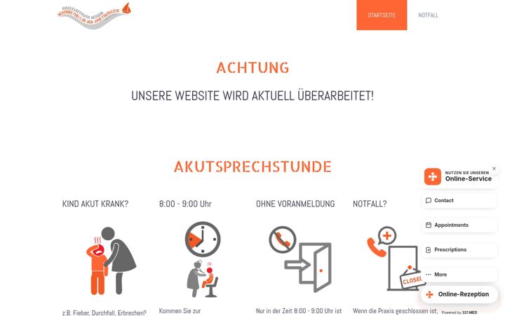 Screenshot of greeske-kinderaerztin.de