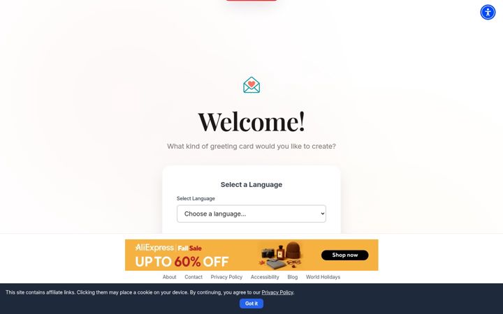 Screenshot of greeting4you.com