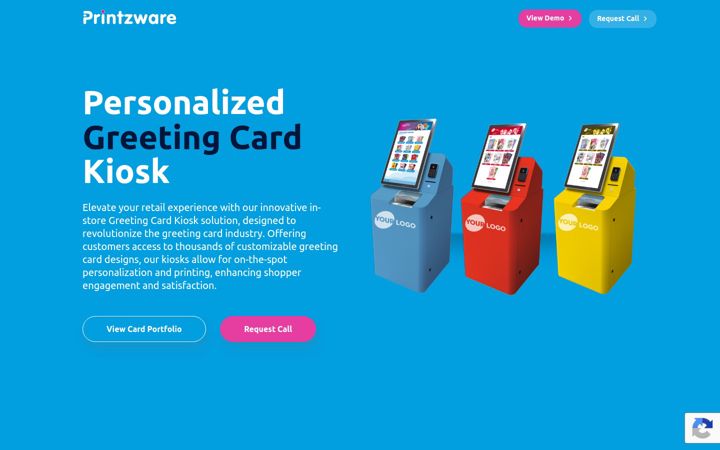 Screenshot of greetingcardkiosk.com