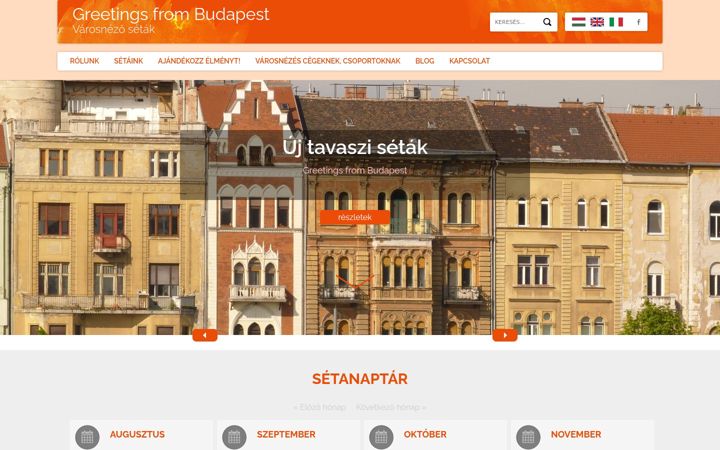 Screenshot of greetingsfrombudapest.hu