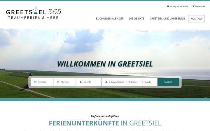 Screenshot of greetsiel365.de