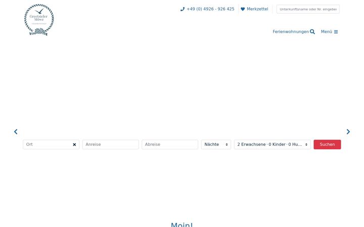 Screenshot of greetsieler-moewe.de