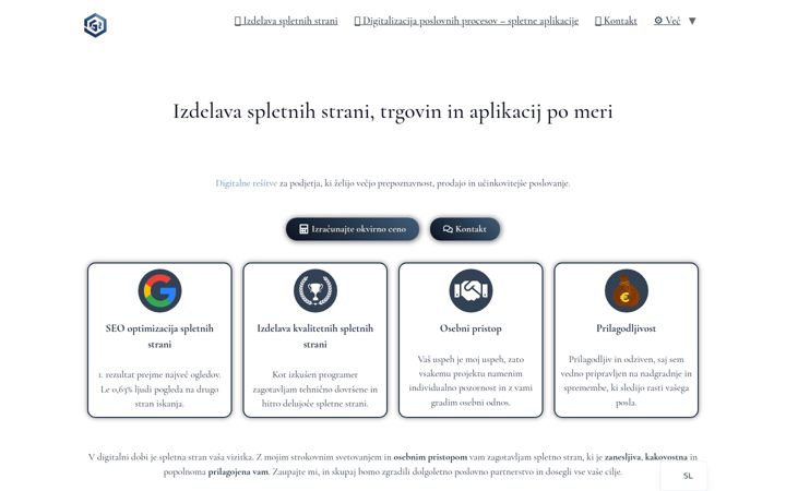Screenshot von gregarednak.si