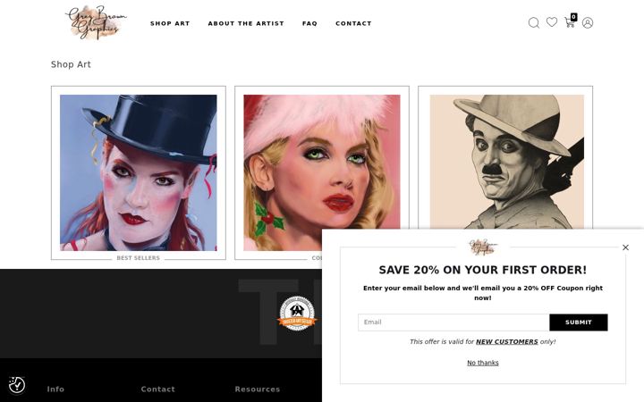 Screenshot of gregbrowngraphics.com